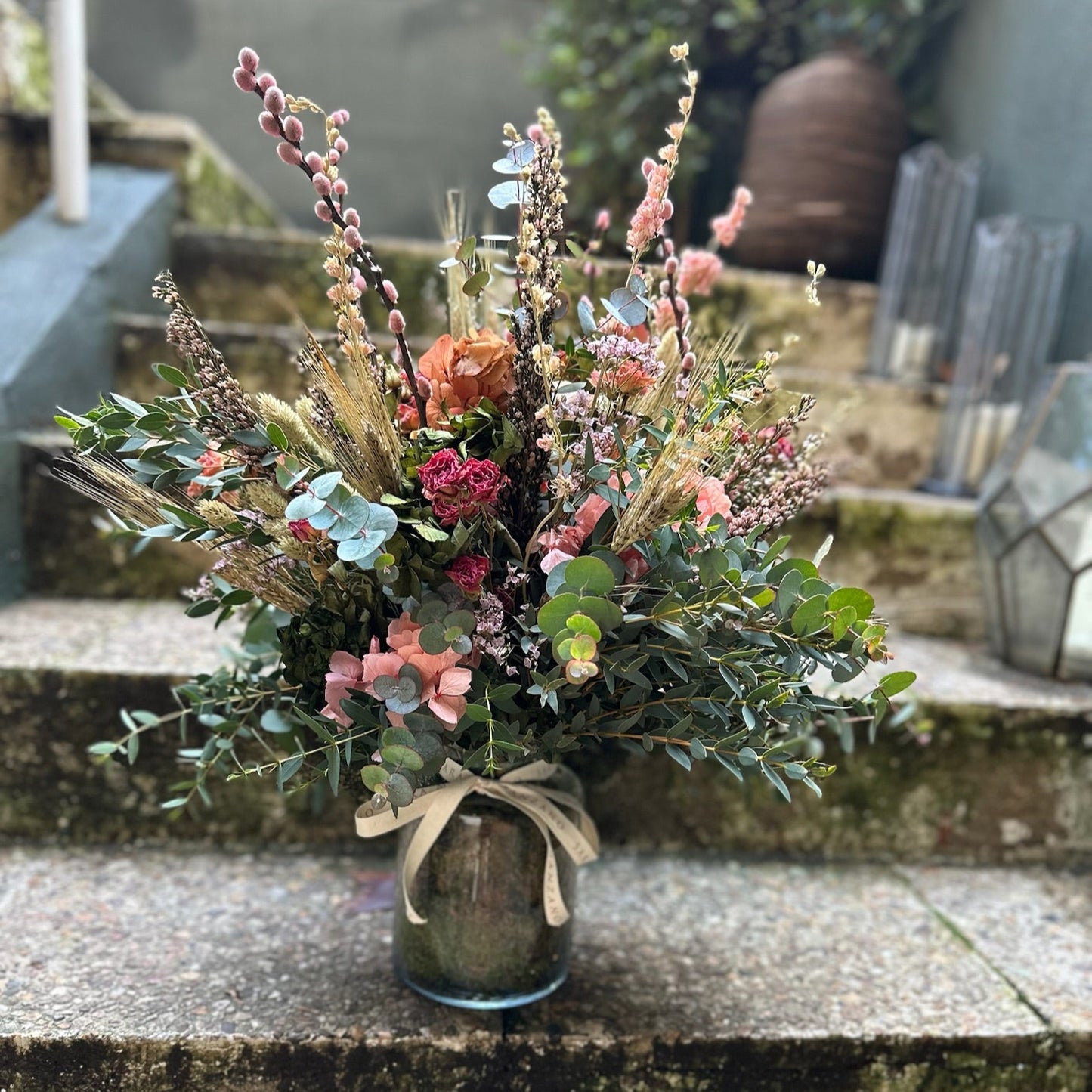 Jarrón Mediano de Flores Preservadas