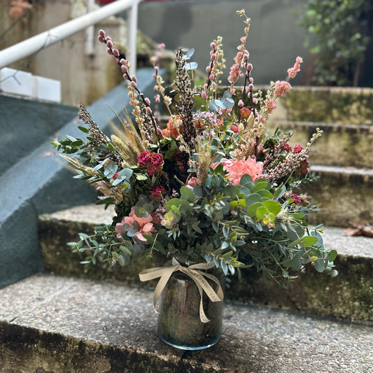 Jarrón Mediano de Flores Preservadas