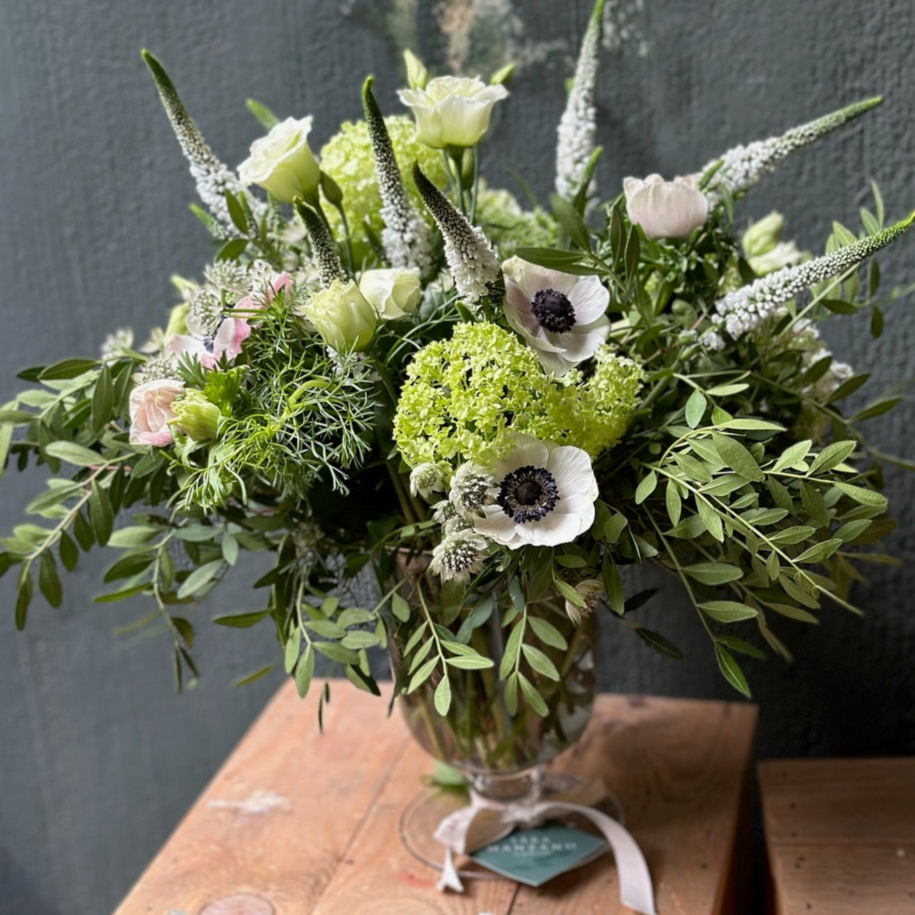 Small Crystal Cup with Seasonal Flowers