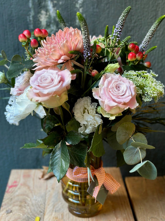 Búcaro Formas Otoñal con Flores