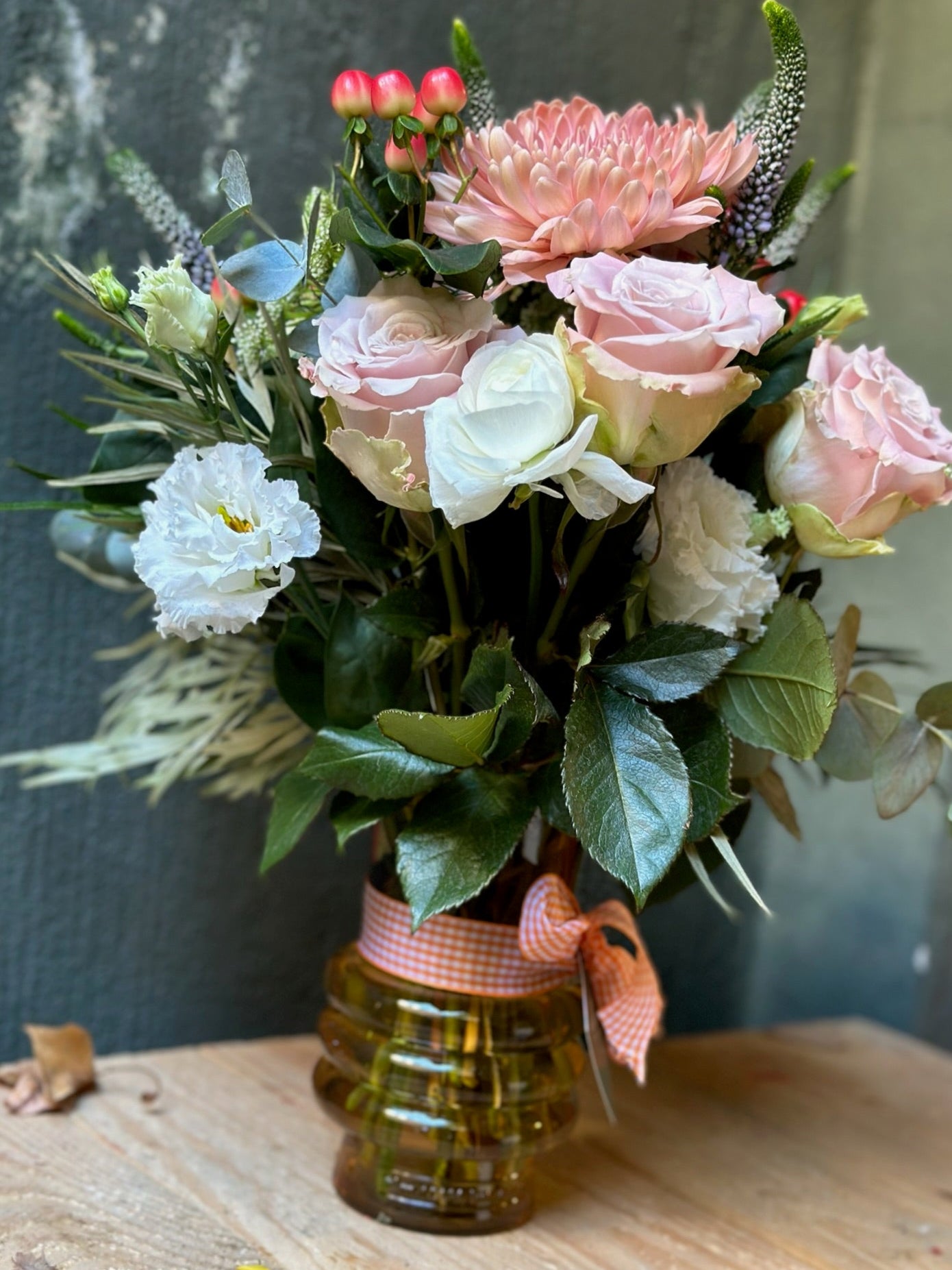 Búcaro Formas Otoñal con Flores