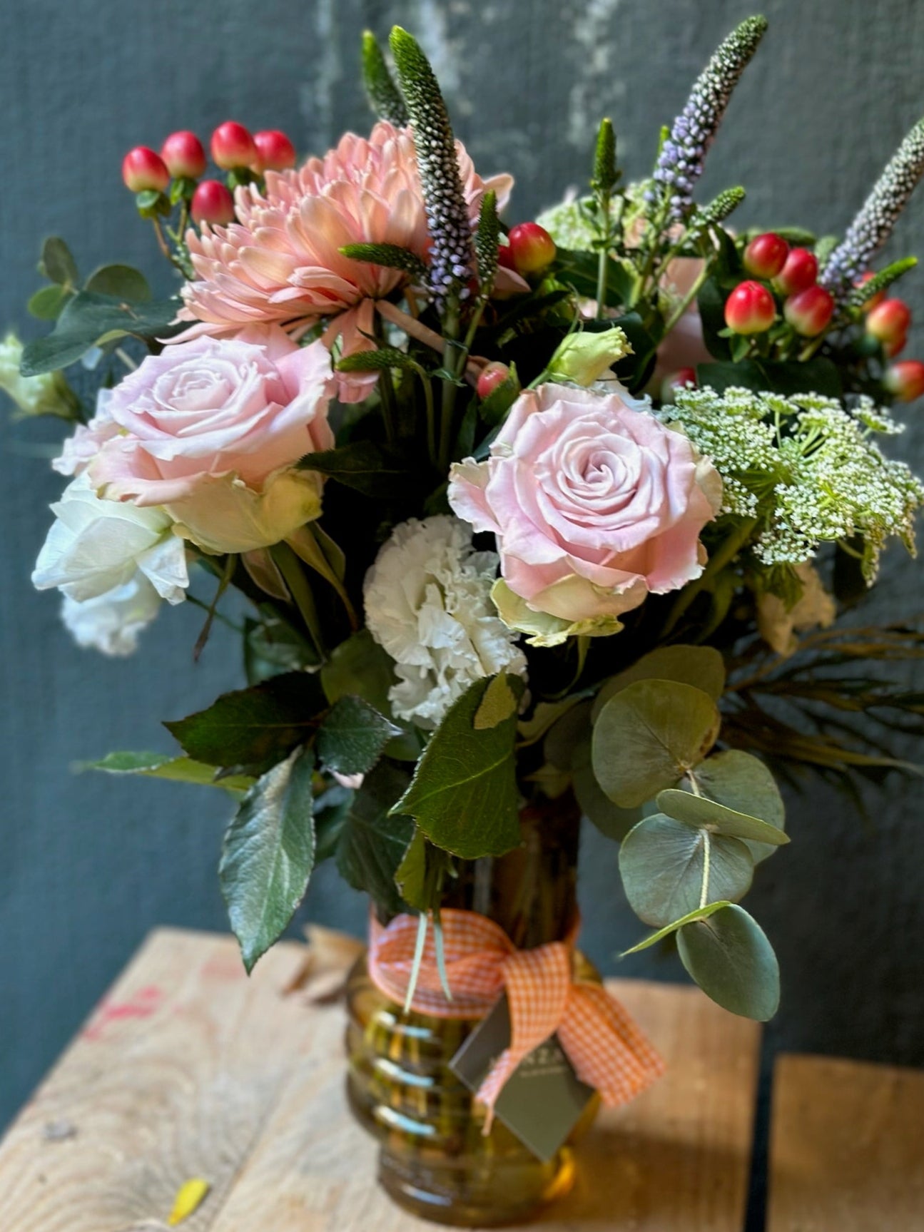 Búcaro Formas Otoñal con Flores