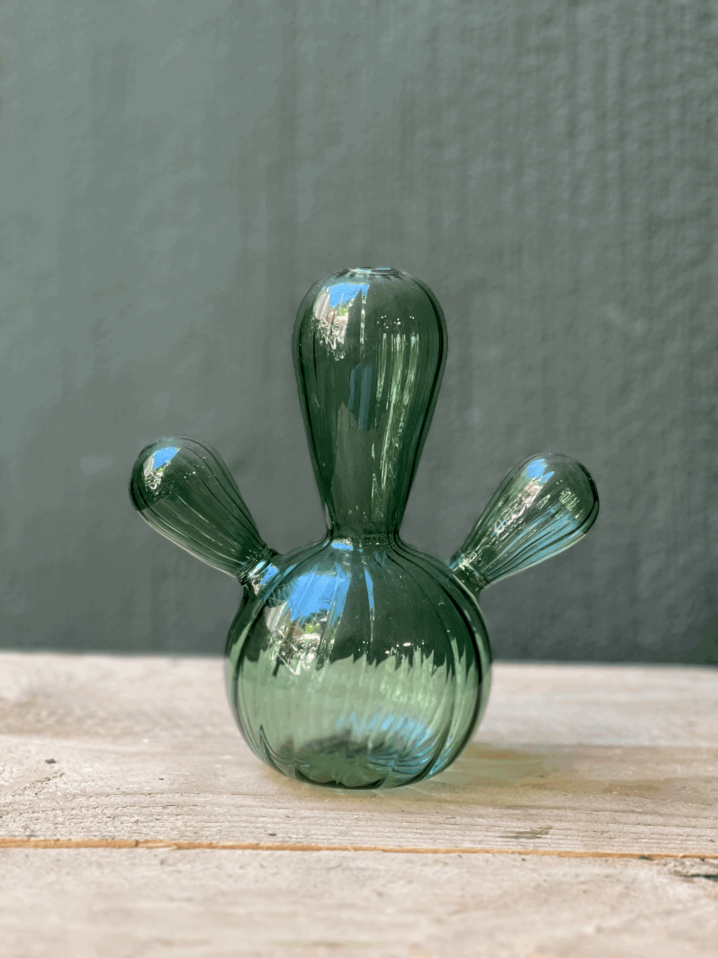 Jarrón Cactus Cristal