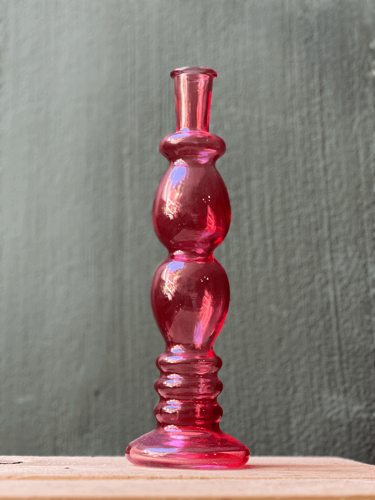 Candelabro Cristal Rojo