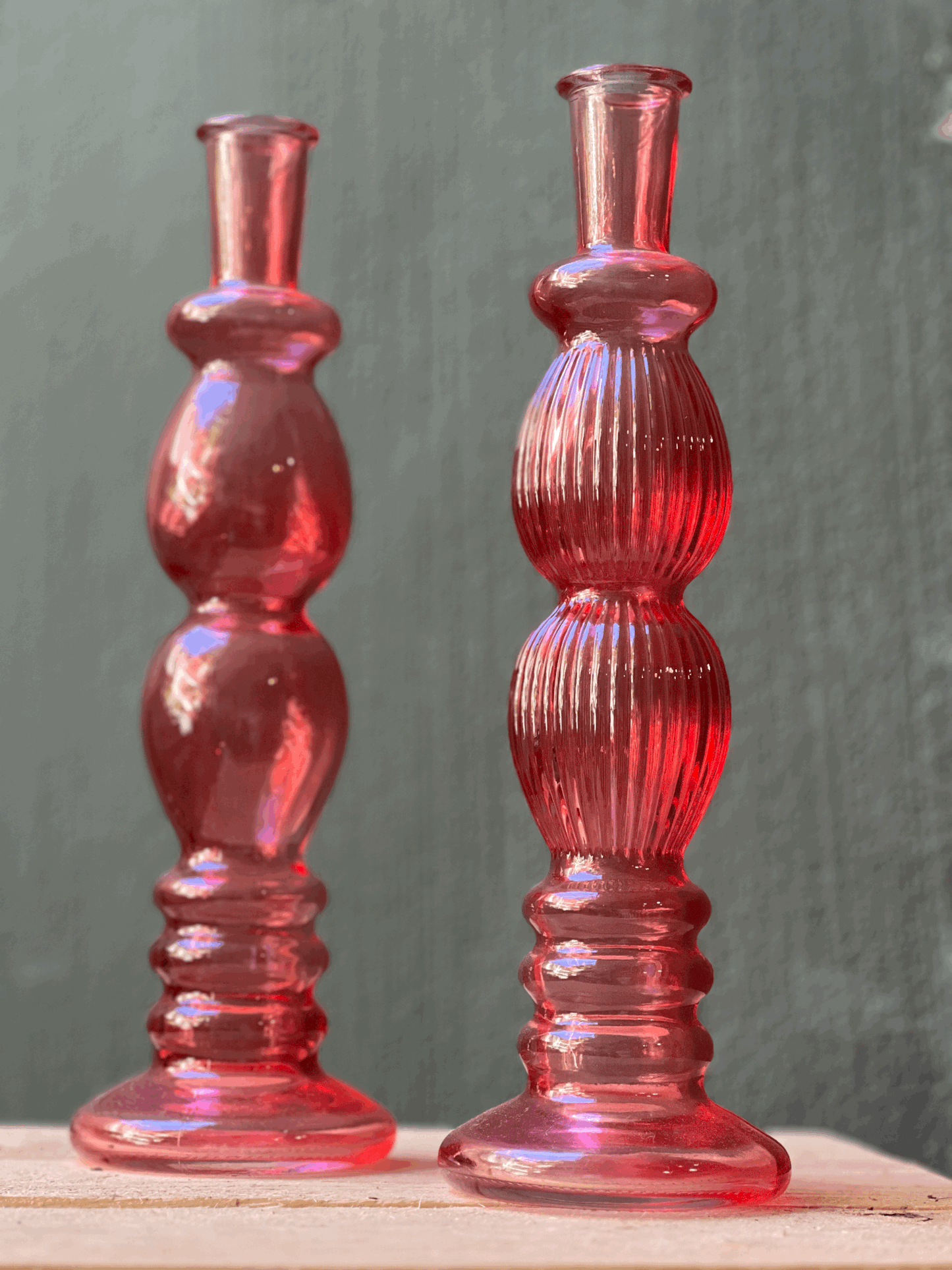 Candelabro Cristal Rojo