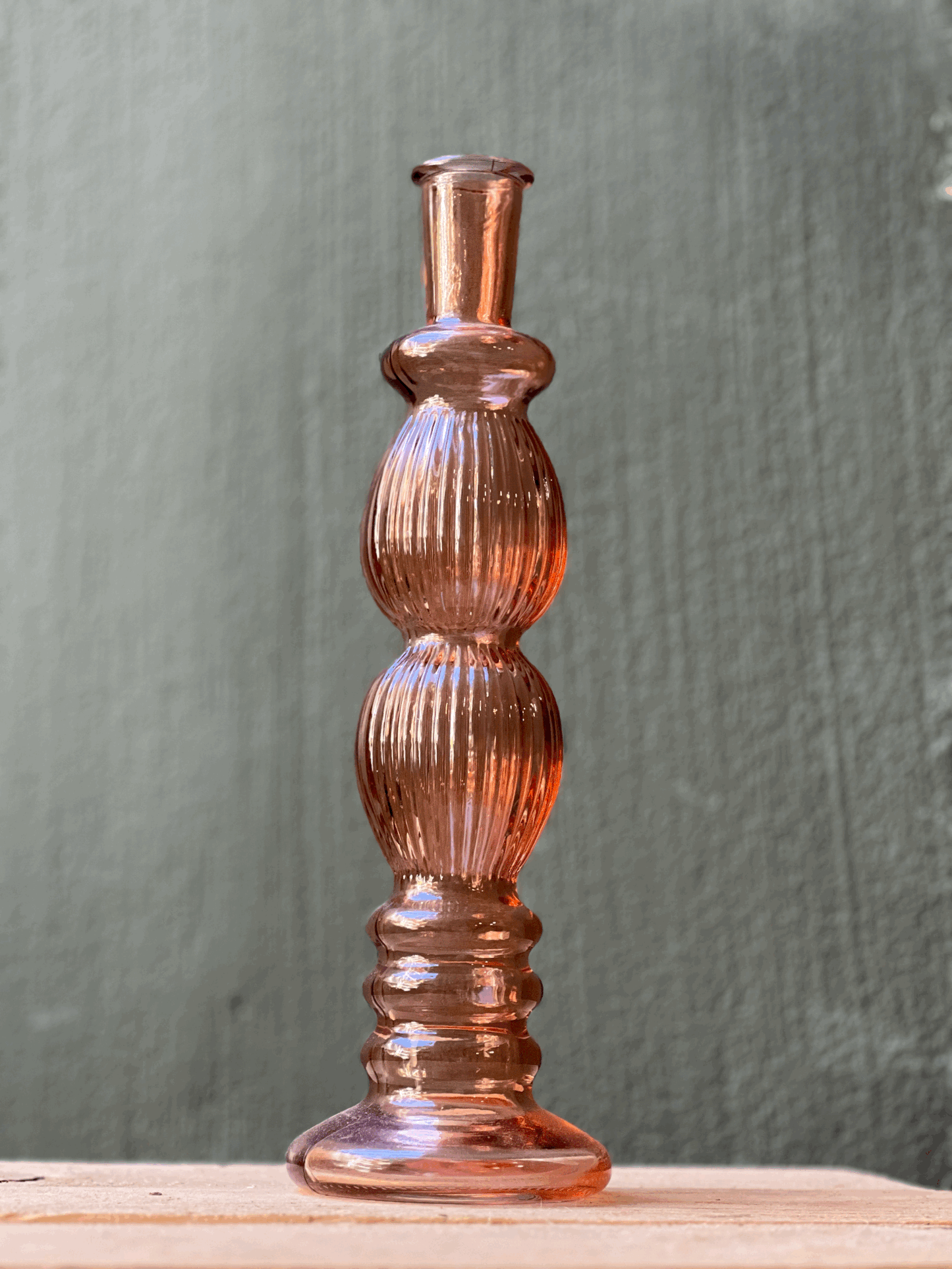 Candelabro Cristal Ambar