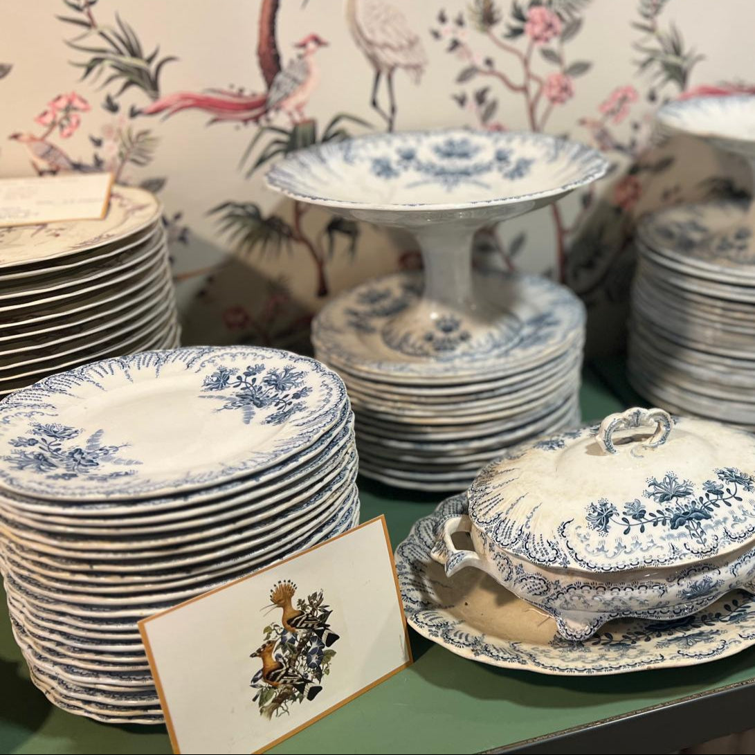 Vajilla antigua francesa Regence Azul