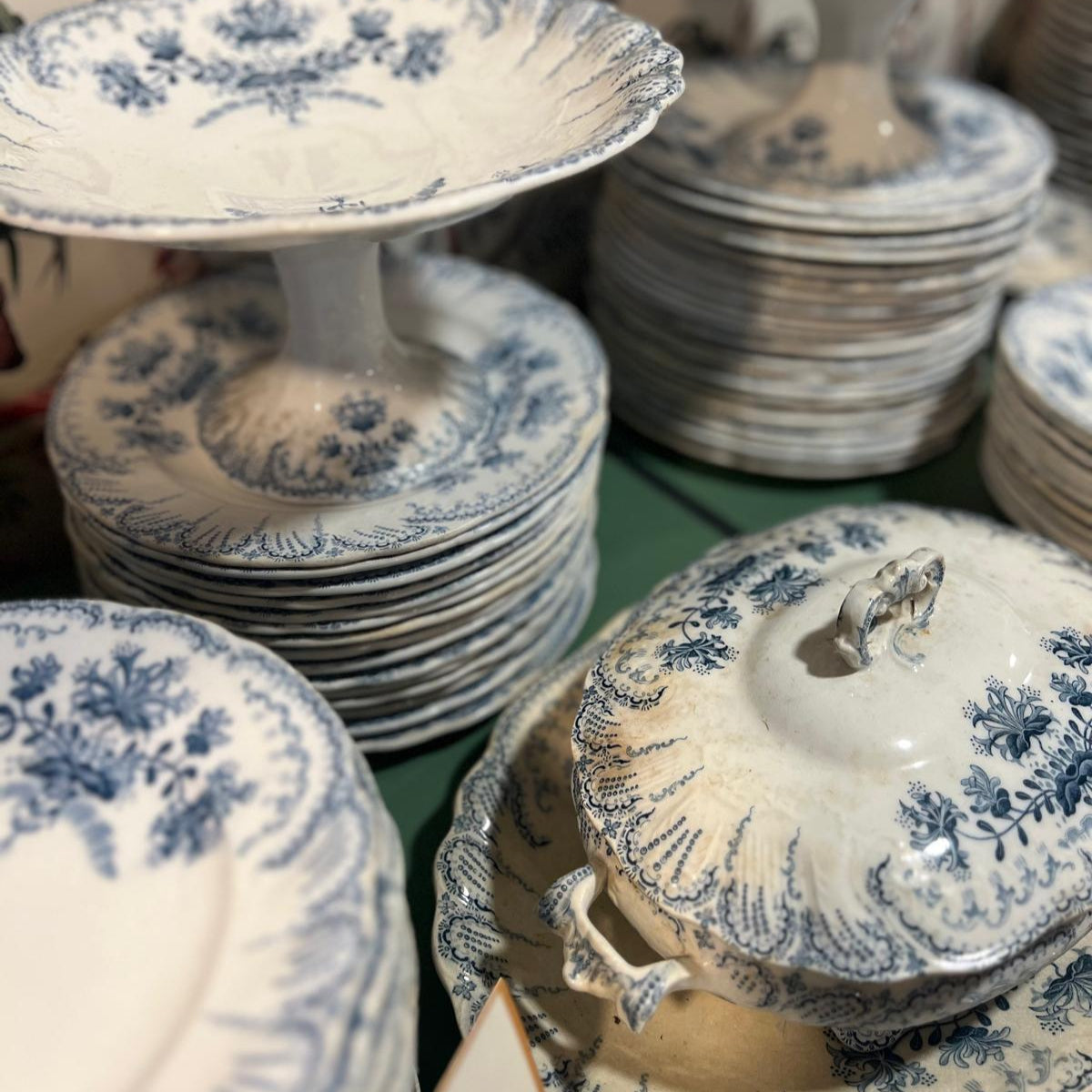 Vajilla antigua francesa Regence Azul