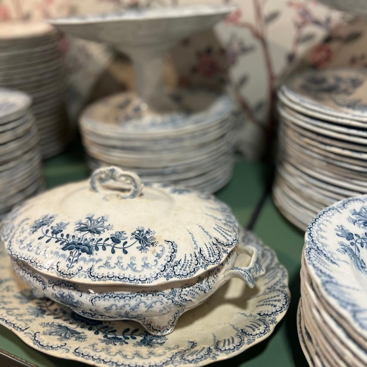 Vajilla antigua francesa Regence Azul