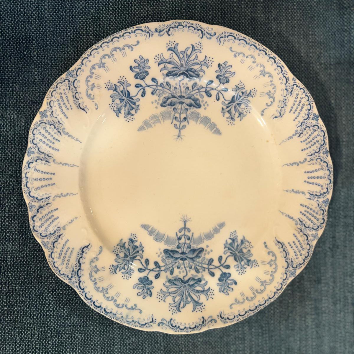 Vajilla antigua francesa Regence Azul