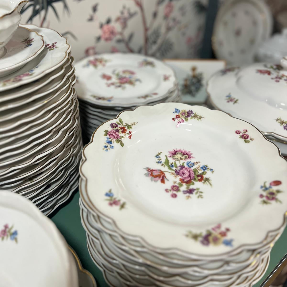 Vajilla francesa flores Limoges