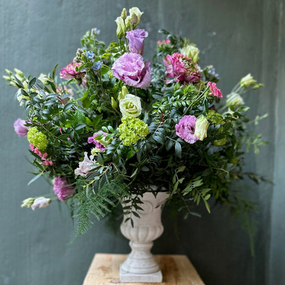Classic Stone Cup with Flowers