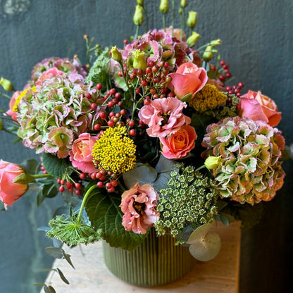 Green Enameled Planter
