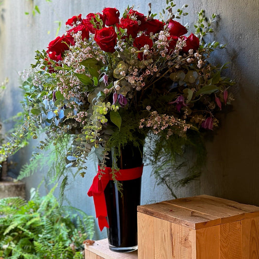 Centro Gran Lujo Rosas Rojas