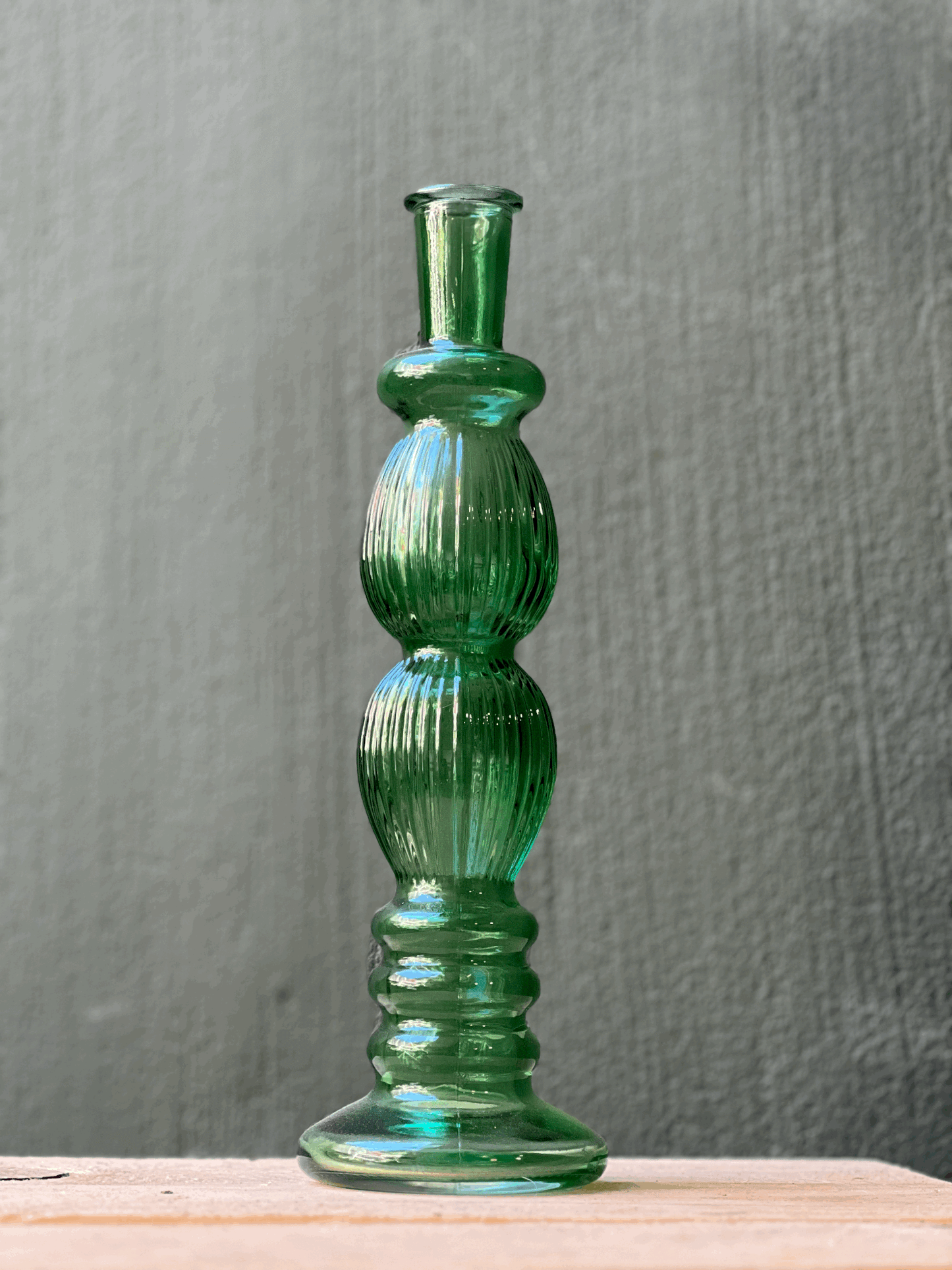 Green Crystal Candlestick.