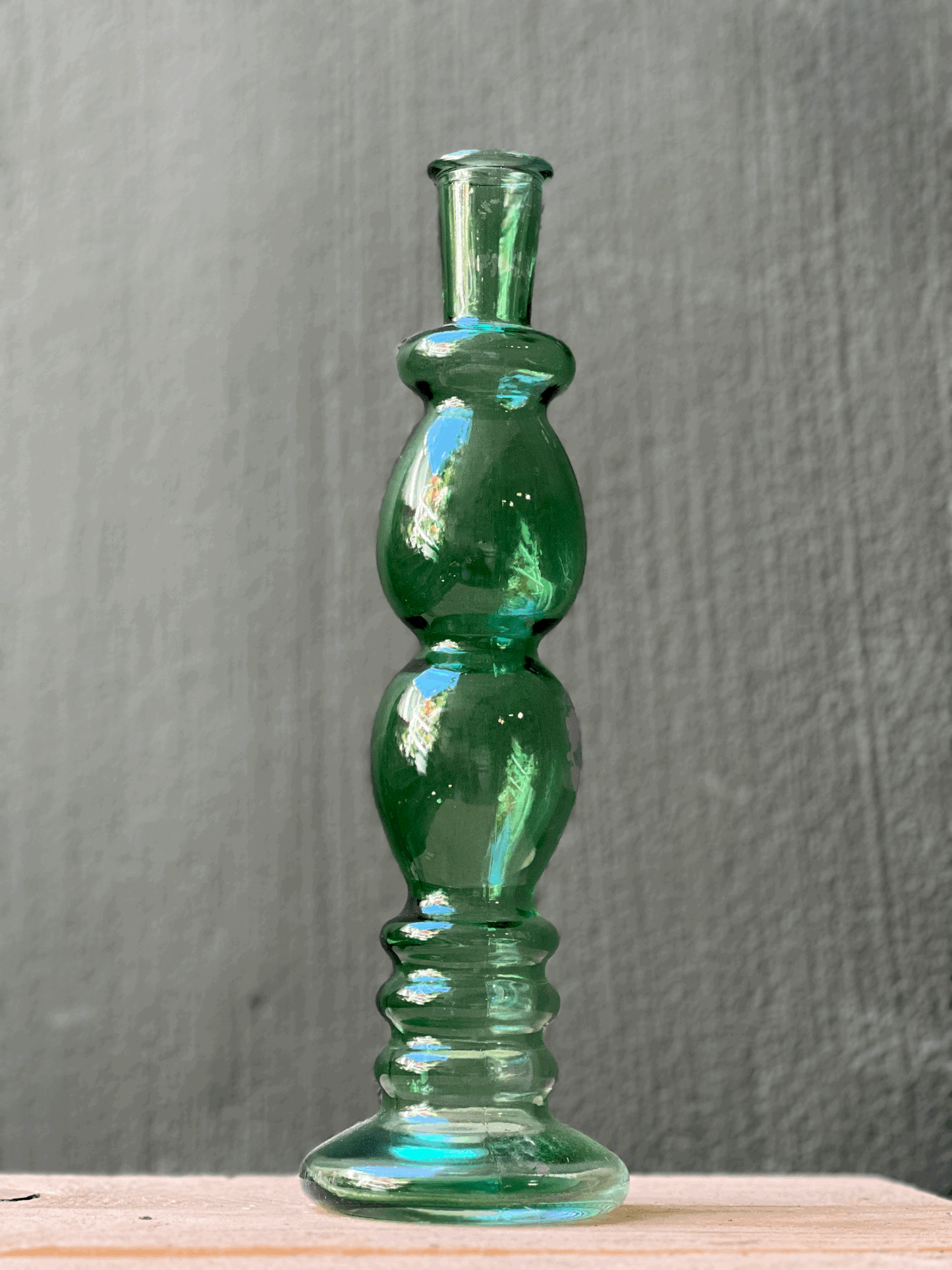 Green Crystal Candlestick.