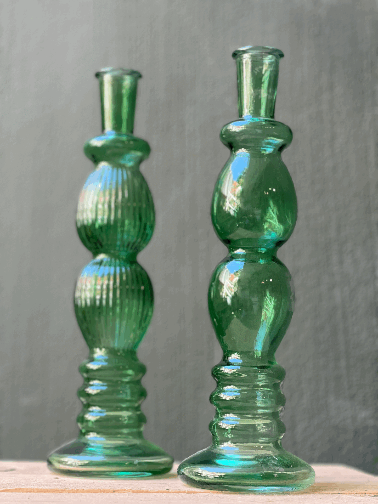 Green Crystal Candlestick.